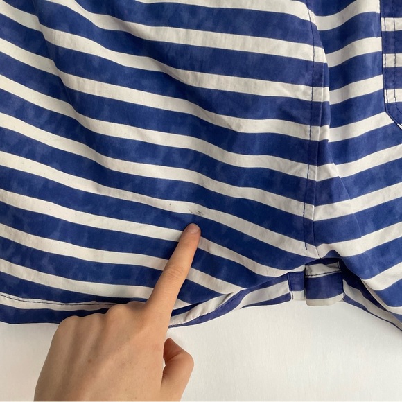 Scotch & Soda Mens Blue and White Striped Swim Shorts Trunks Drawstring M - Picture 13 of 15